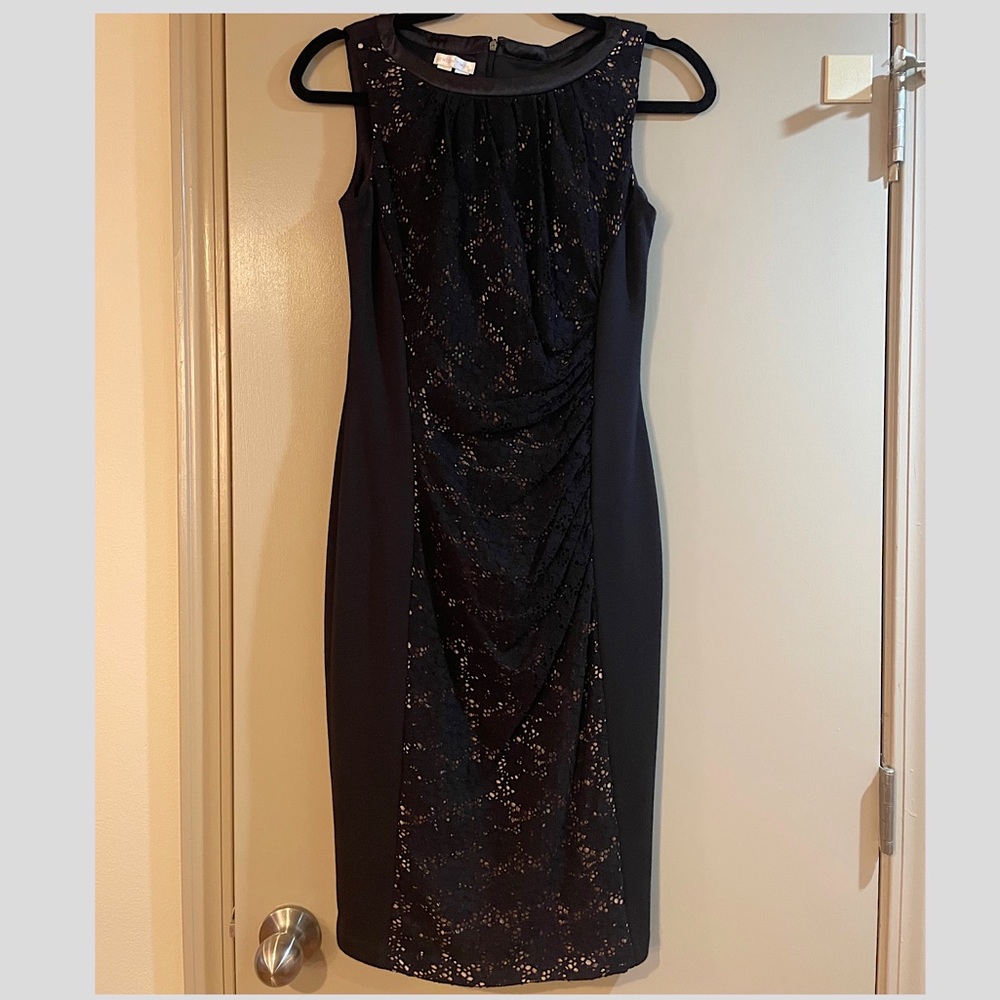 London Times Black Cocktail Dress